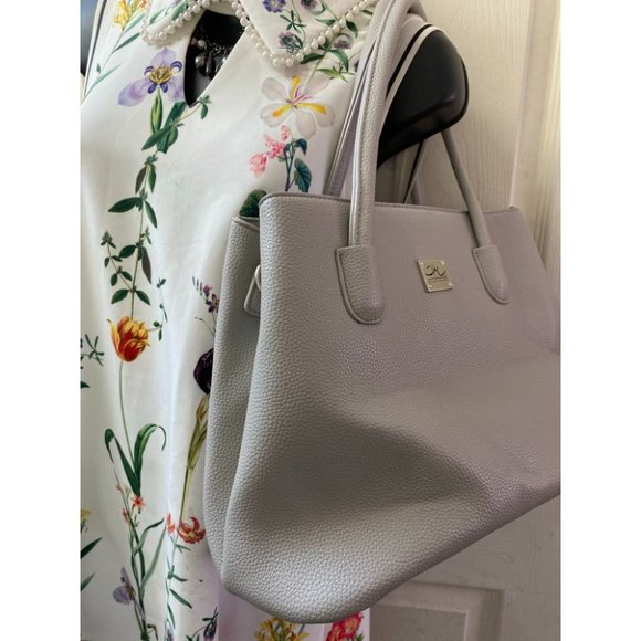 Jessica Moore Gray Faux Leather Shoulder Bag - Picture 8 of 11